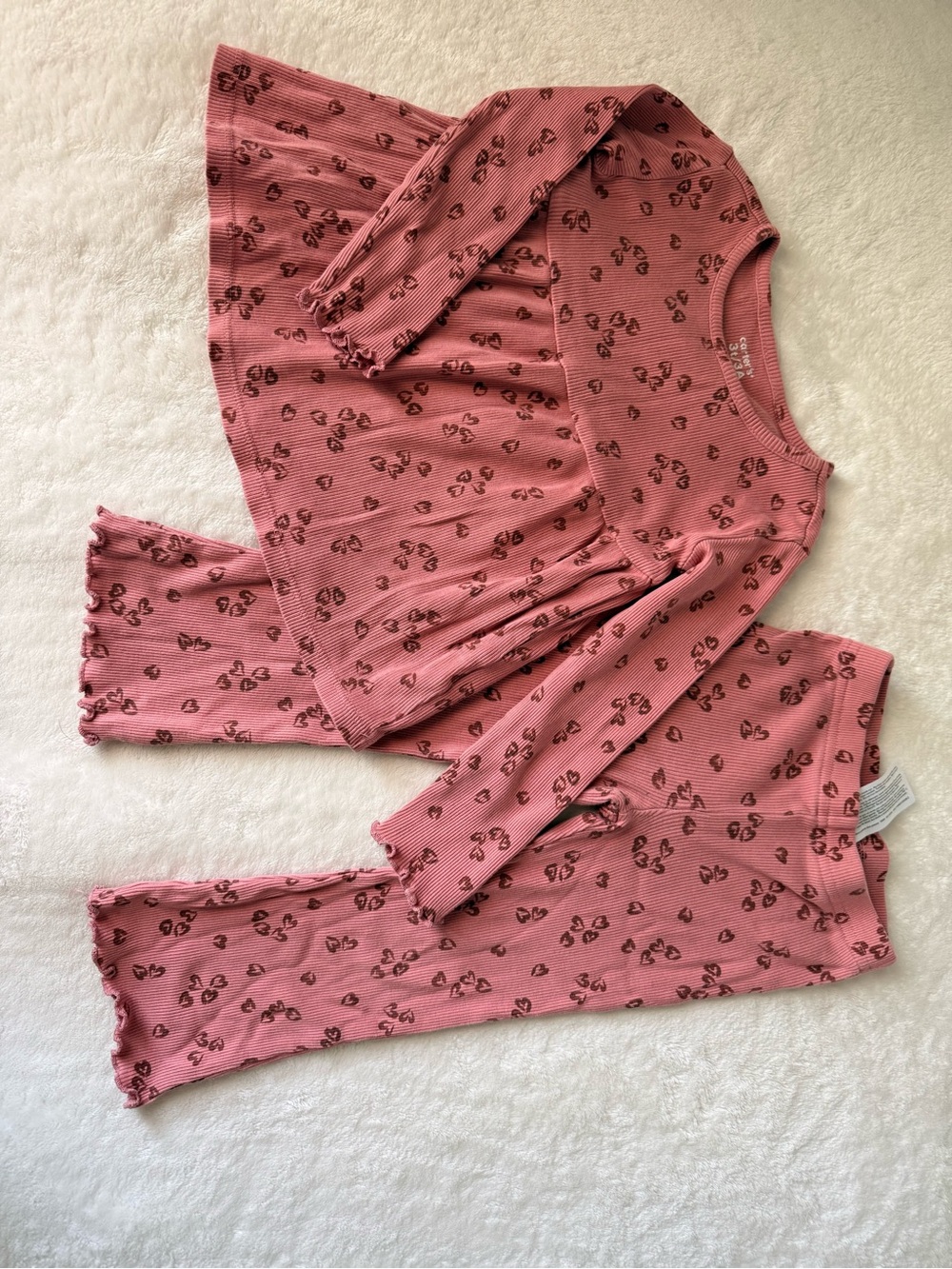 Carter's Dusty Rose Heart-Print Set 3T 💕